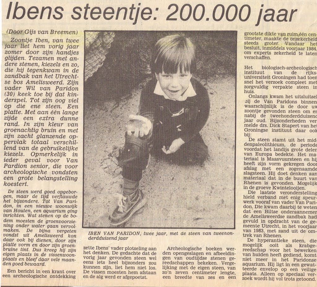 Ibens steentje 200.000 jaar oud